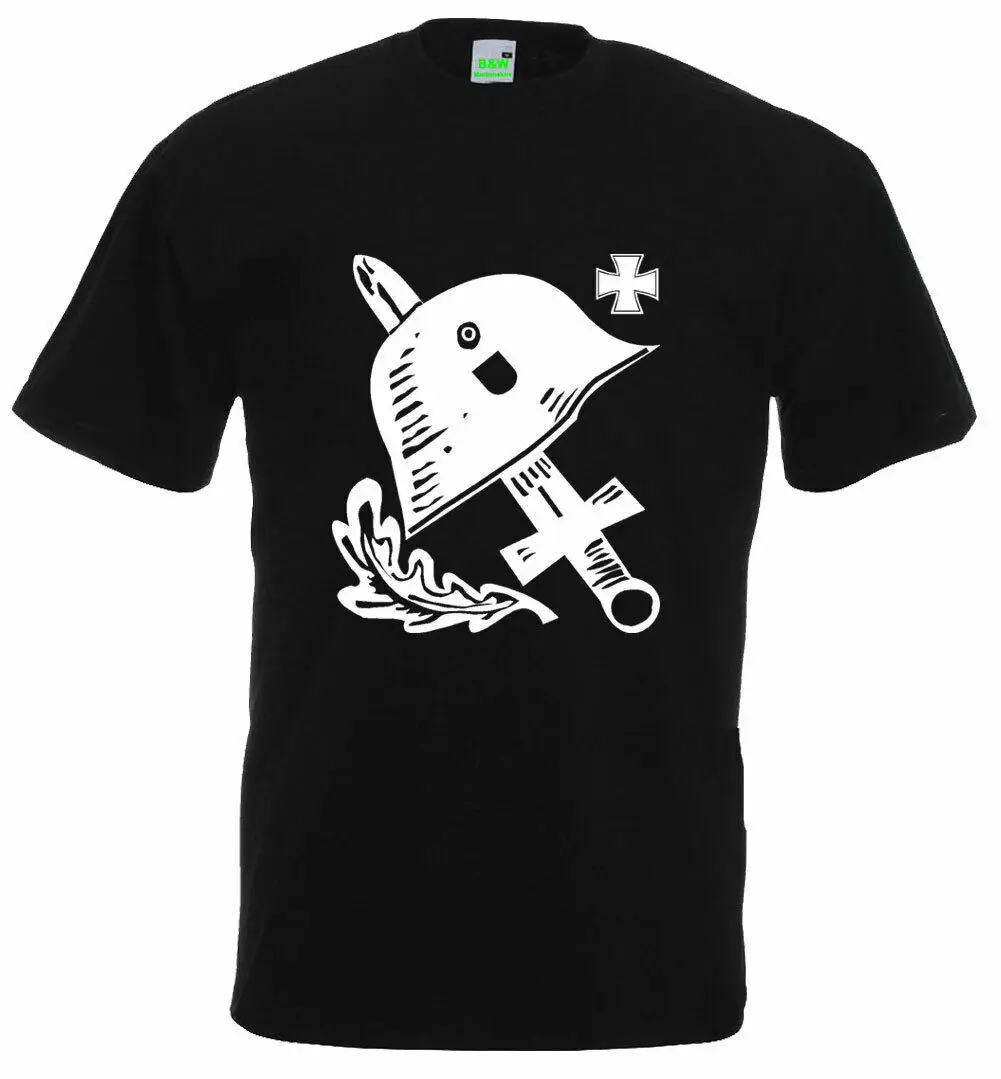 Сталь шлем Для мужчин футболка вермахт военные WW солдатский меч короткие