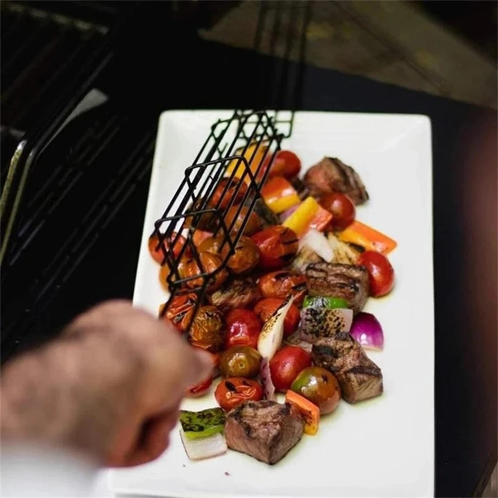 

1/2PC BBQ Grill Mesh Stainless Steel Barbecue Meshes Portable Fish Grilling Mesh Barbecue Basket Tools Kitchen Accessories #Y5