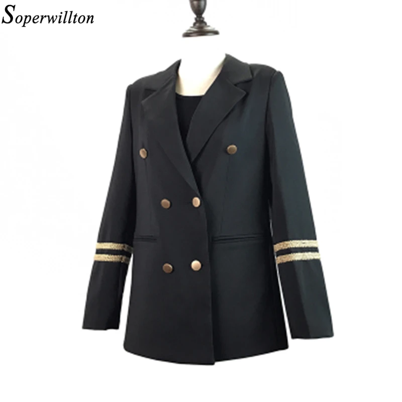 Женские блейзеры с вышивкой длинные весна осень 2018 двубортное пальто