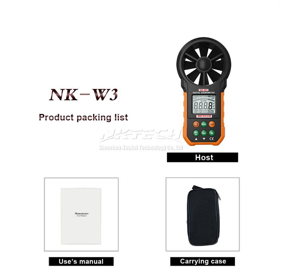 NKTECH цифровой анемометр NK-W3 ЖК-дисплей с подсветкой измеритель громкости воздуха тестер с многофункциональными кнопками для плавания