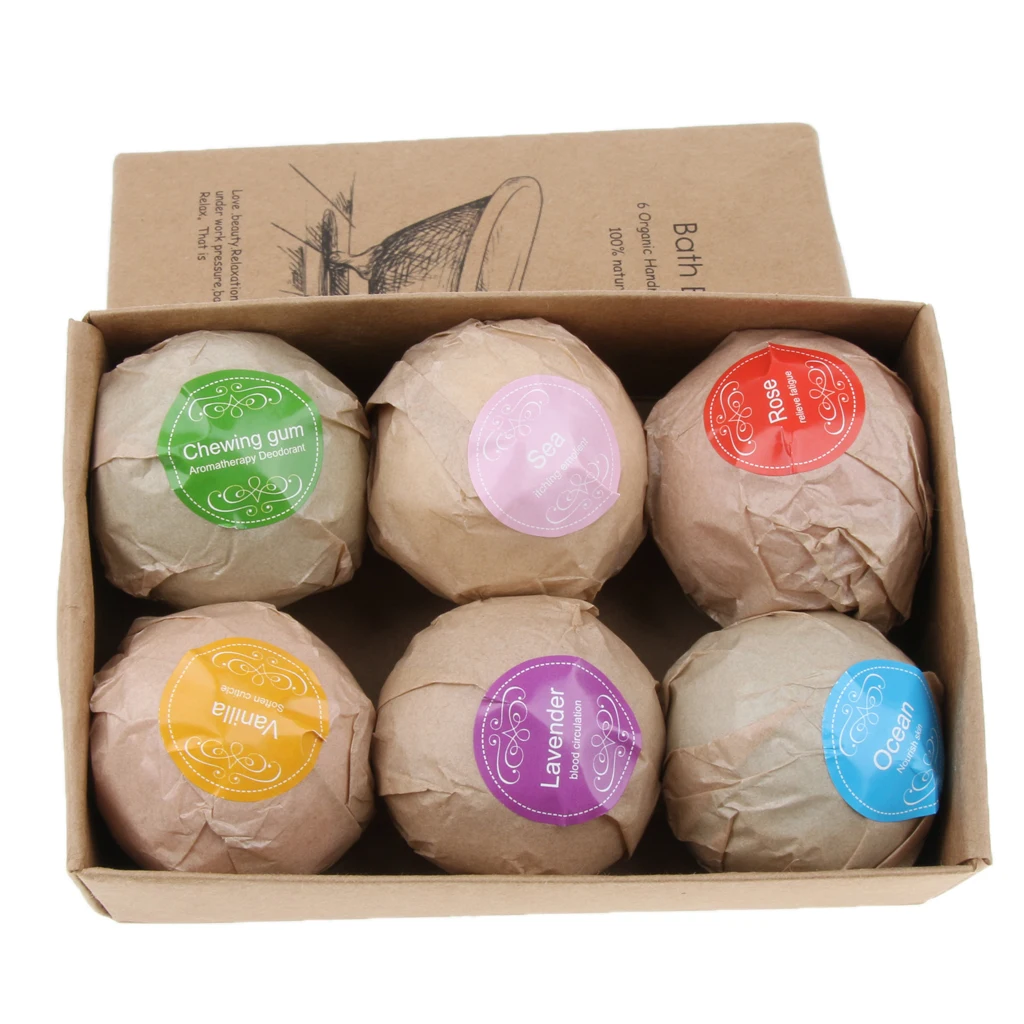 

6pcs Handmade Homemade Natural Fragrant Bubble Bath Salt Essential