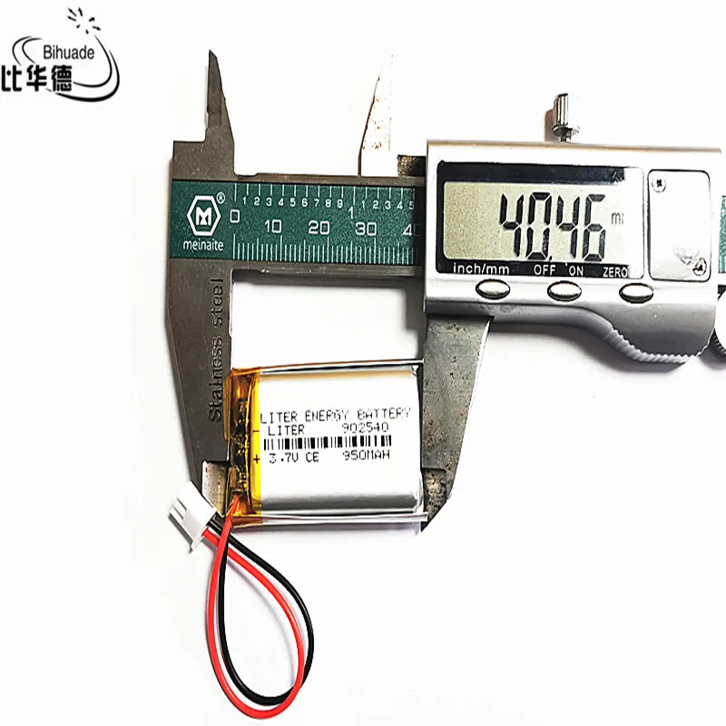 Литий-полимерная аккумуляторная батарея 3 7 в 950 мАч 902540 JST XH 2 54 мм для Mp3 наушников