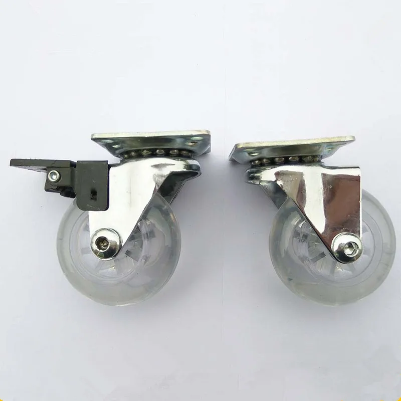 2 дюймовые мебельные хрустальные колесики универсальные поворотные ролики
