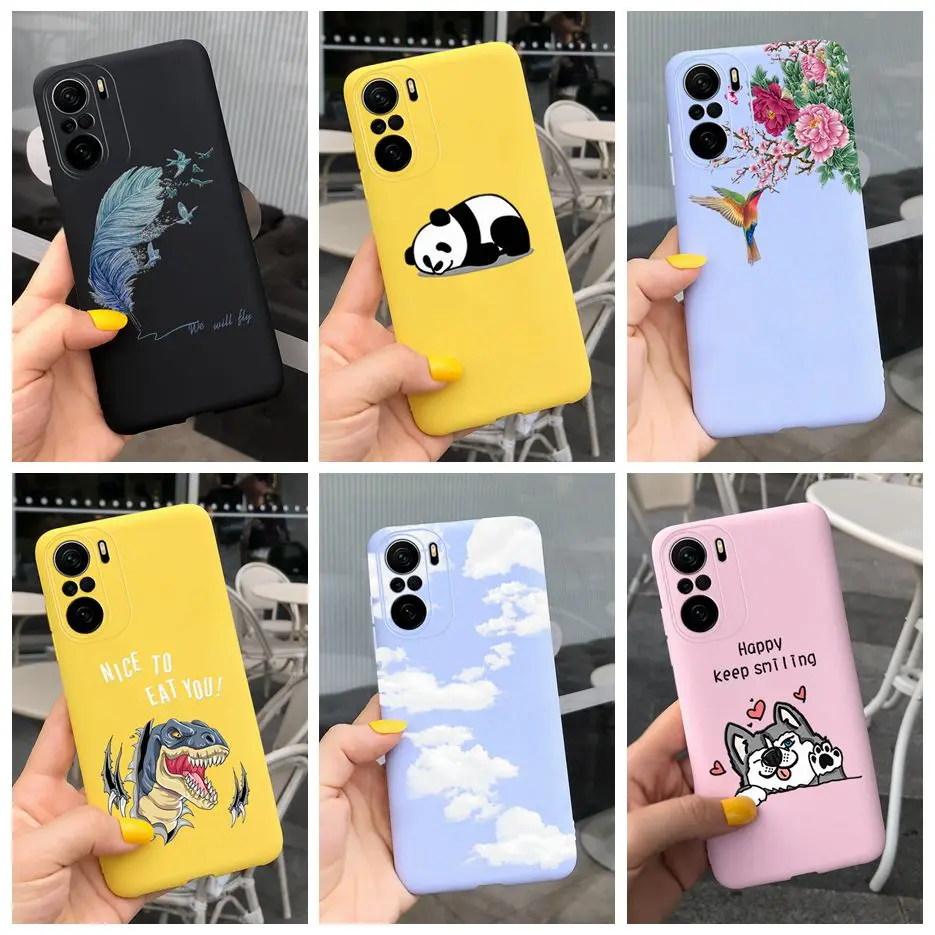 Чехол для Xiaomi Redmi K40 Pro Poco F3 GT мягкий силиконовый чехол из ТПУ с милыми конфетными