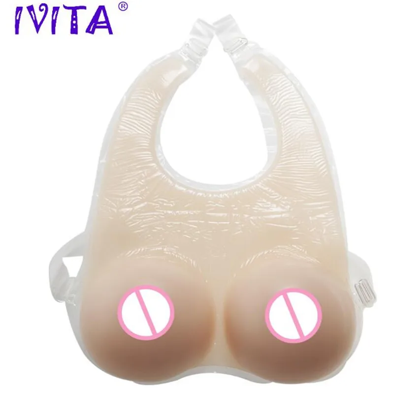 Silicone Breast Forms With Shoulder Straps Cosplay Top 1800g Realistic For Transvestite Drag Queen Crossdresser Shemale Breast