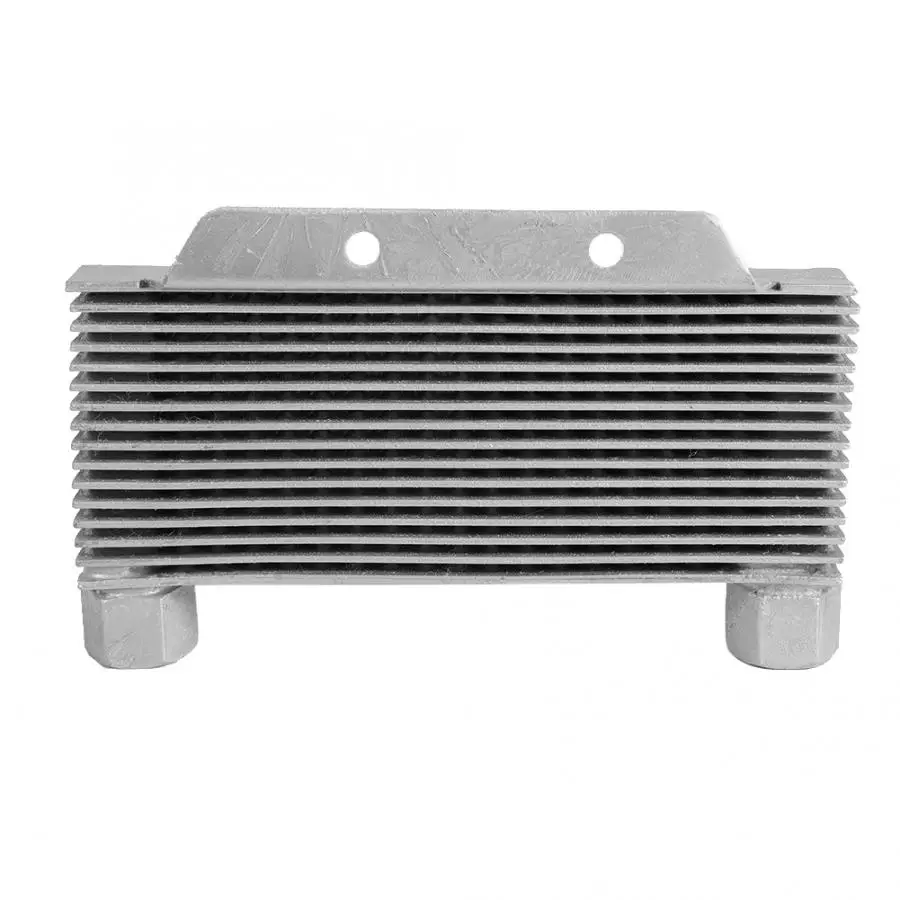 Серебряный масляный радиатор из алюминиевого сплава 15 рядов Универсальный