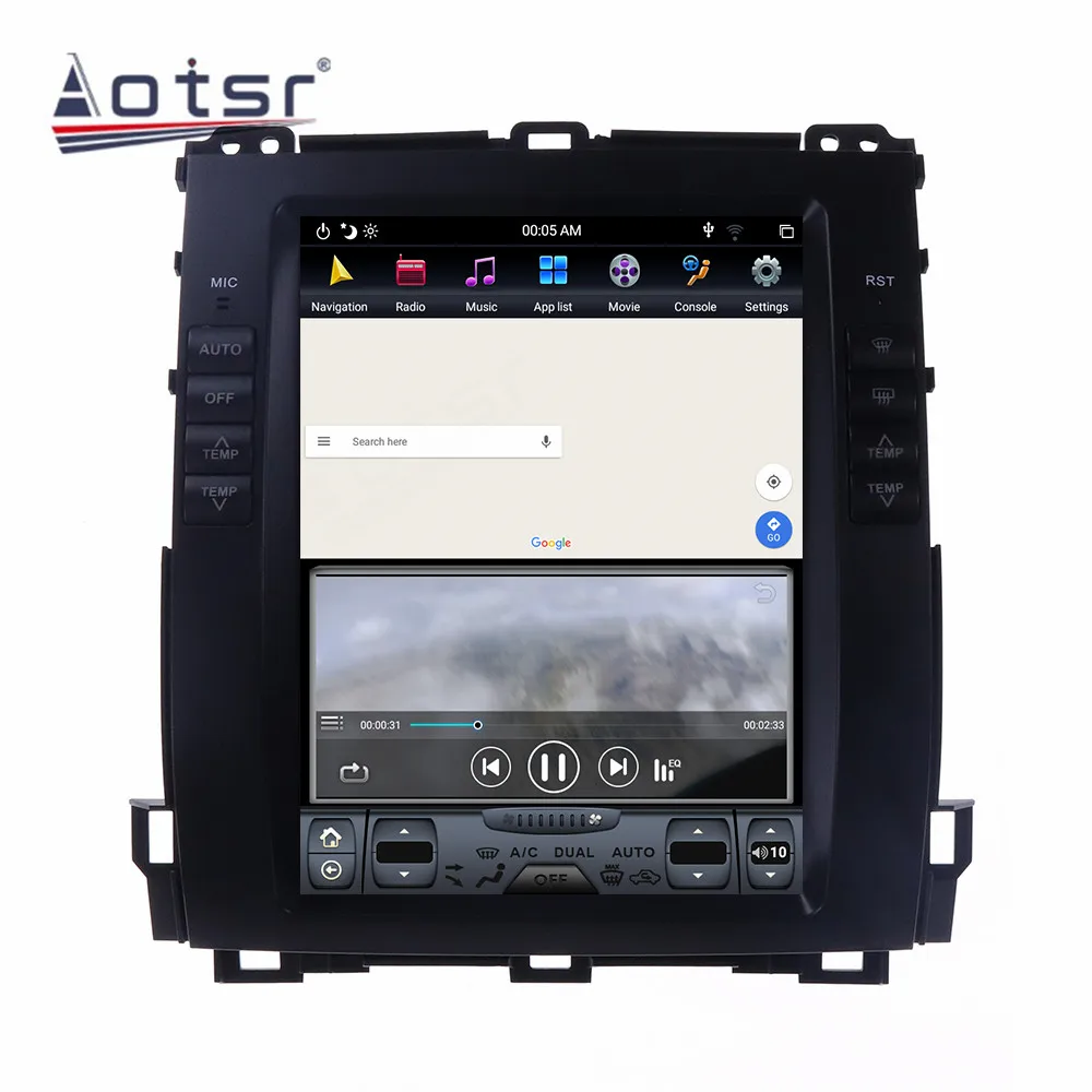 Android 9.0 GPS-навигация Радио DVD-плеер для Toyota Prado 2002-2009 видеоплеер стерео головное