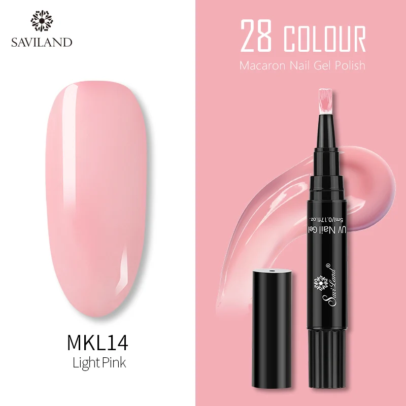 MKL14 SAVILAND 28 цветов блеск Макарон гель лак для ногтей ручка замочить от лак для ногтей праймер верхнее покрытие УФ гель лак для нейл-арта инструменты - Цвет: MKL14