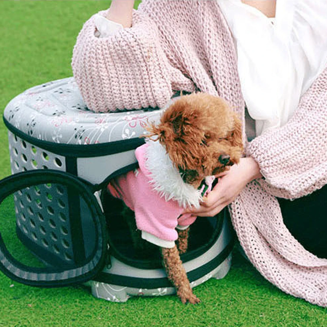 Переноска для домашних животных складная сумка тоут с боковыми ручками