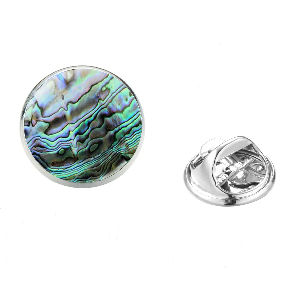 Брошь из нержавеющей стали с узором морских ракушек | Украшения и аксессуары