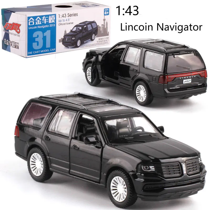 1:46 Lincoln Navigator модель автомобиля из сплава с откидной крышкой литая металлическая |