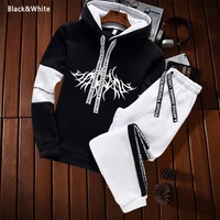 mens sweatshirt sets hoodiessweatpants tracksuit 2 piece set outfits hoody jogger suit male pullover winter streetwear clothes