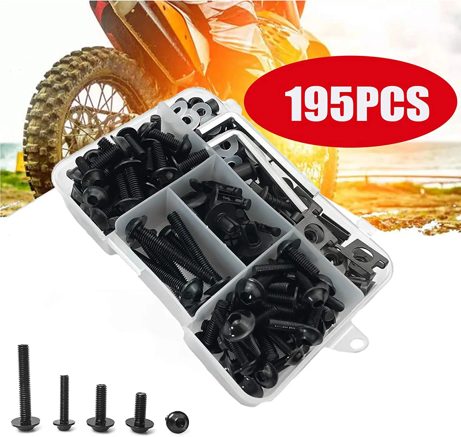 

Motorcycle Fairing Bolt Kit CNC Bodywork Screws M5 M6 Complete Windscreen Fastener Clip for Kawasaki Z1000