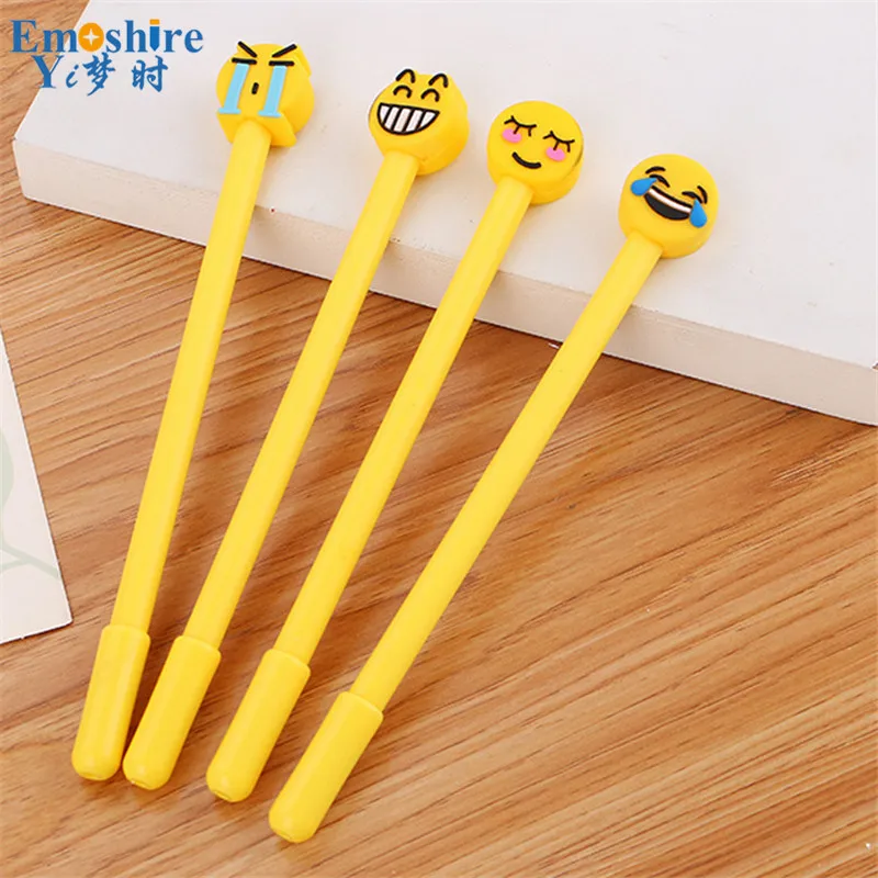 Милая силиконовая гелевая ручка со смайликом креативная мультяшная для обучения