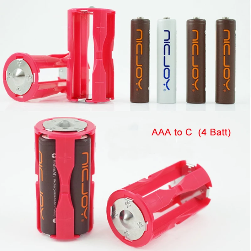 1 шт. параллельный держатель батареи Конвертор AAA в AA C D 3x18650 Мути-размеры DIY