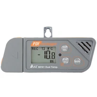 az 88161 dual temperature usb data logging devicetemp recorder with probeen12830 and rohs compliance