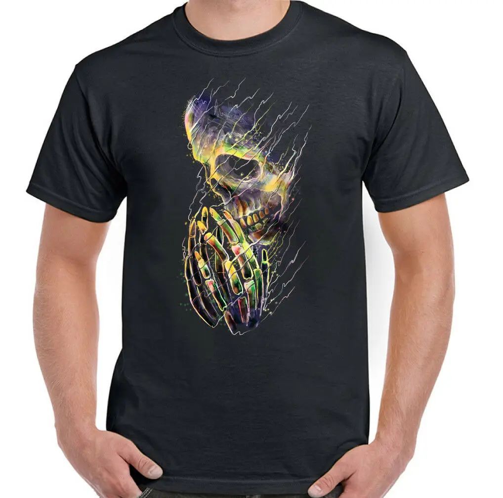 

Praying Skull Mens T-Shirt Biker Goth Gothic Rock Music Grim Reaper Skeleton