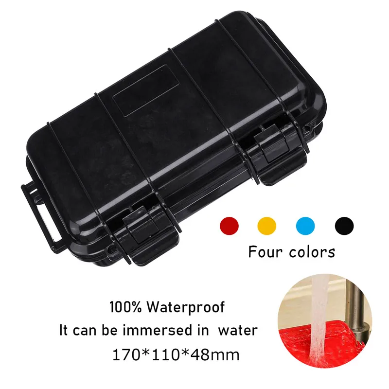 

Outdoor Shockproof Waterproof Boxes ABS Survival Airtight Case Holder Storage Matches Tools Travel Sealed Containers 5 Colors