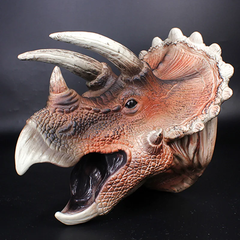 Супердинозавр Triceratops ручная кукла Нетоксичная мягкая резина голова животного