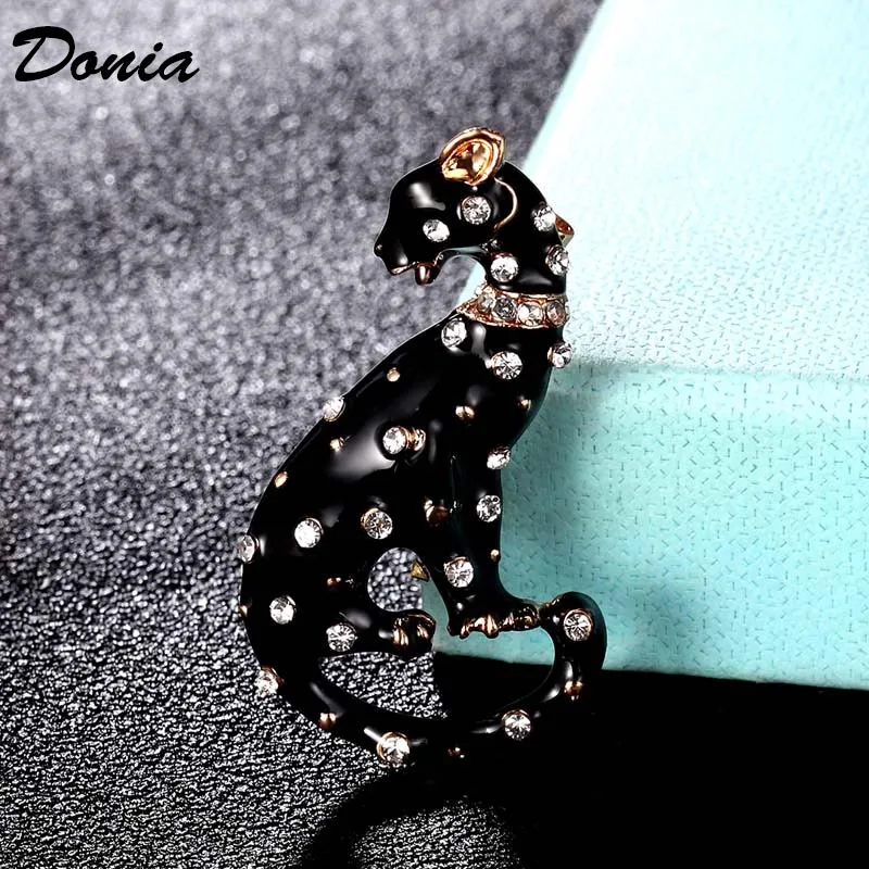 

Donia jewelry Fashion perfect leopard animal brooch carton women's gold scarf pin female accessory fashion bag pin
