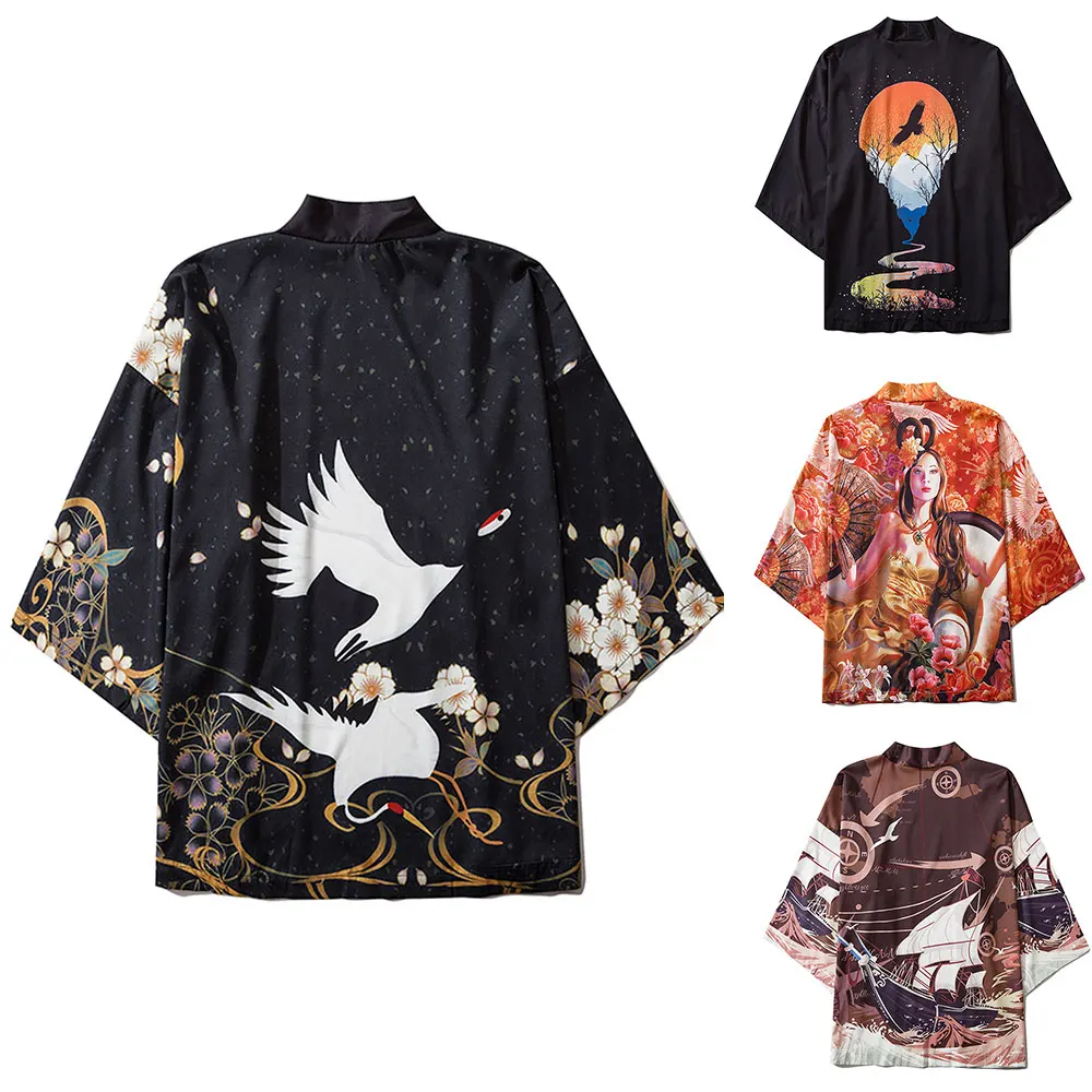 Мужские и женские японские кимоно кардиган 2020 Лето пара Солнцезащитная тонкая