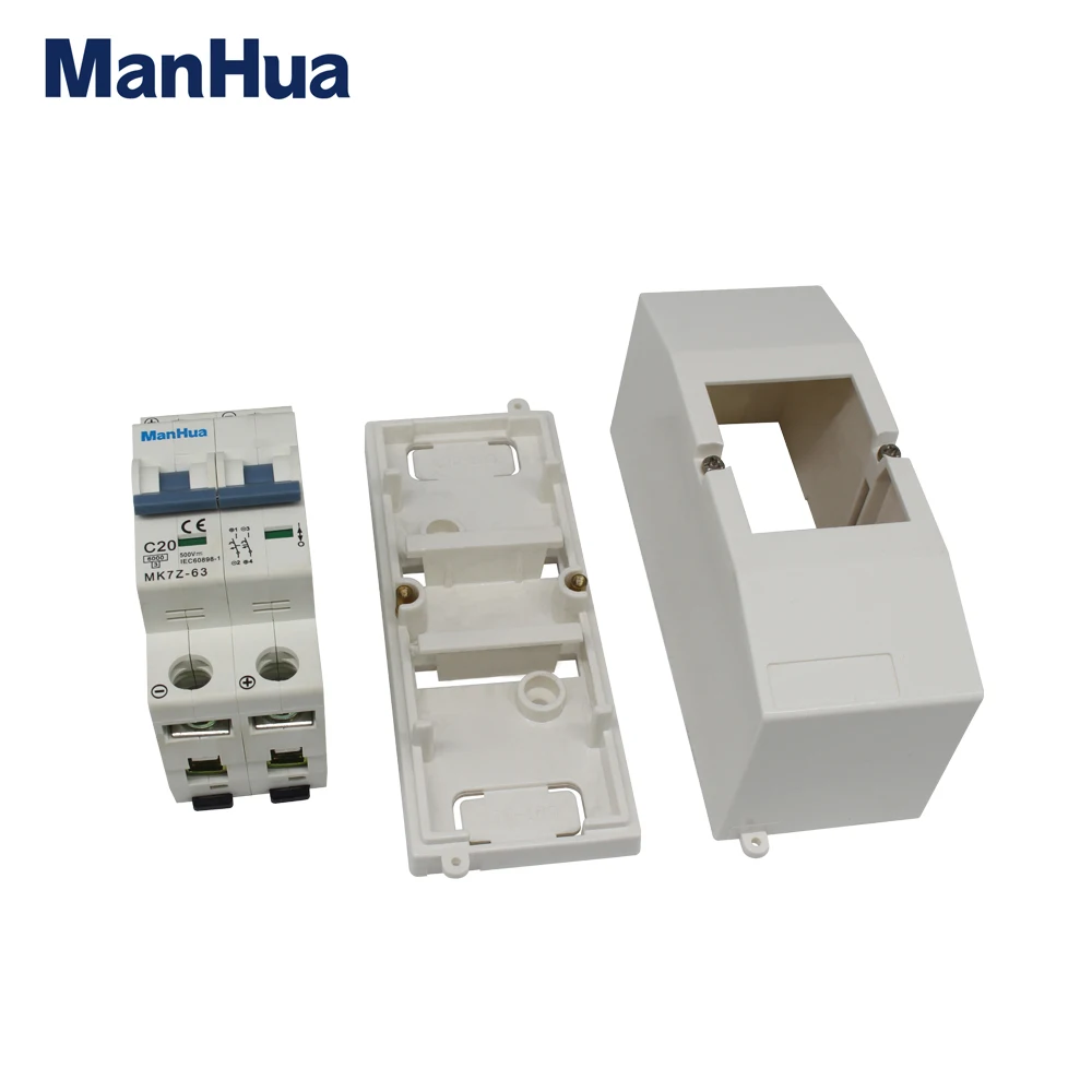 ManHua 2P DC Air Automatic MK7Z-63 C20E Voltage Relay Disjunctor Miniature Circuit Breaker with Shell | Обустройство дома