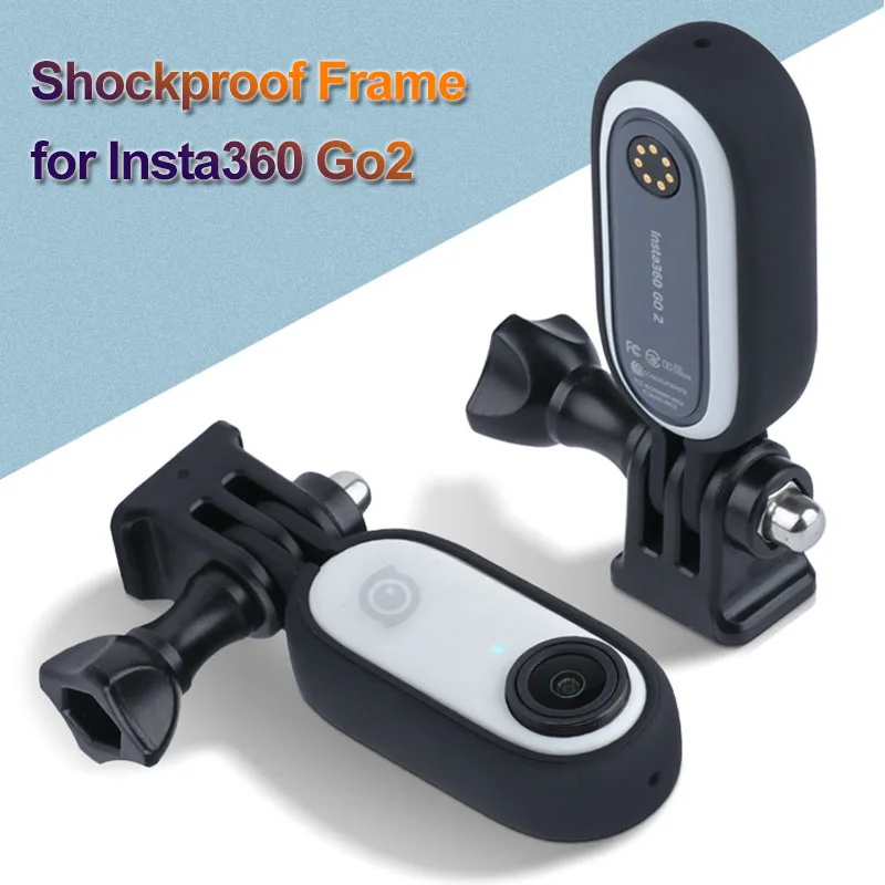 

Защитная рамка для Insta360 Go2 противоударный чехол с защитой от падения Чехол с 1/4 интерфейсом Базовый адаптер для селфи
