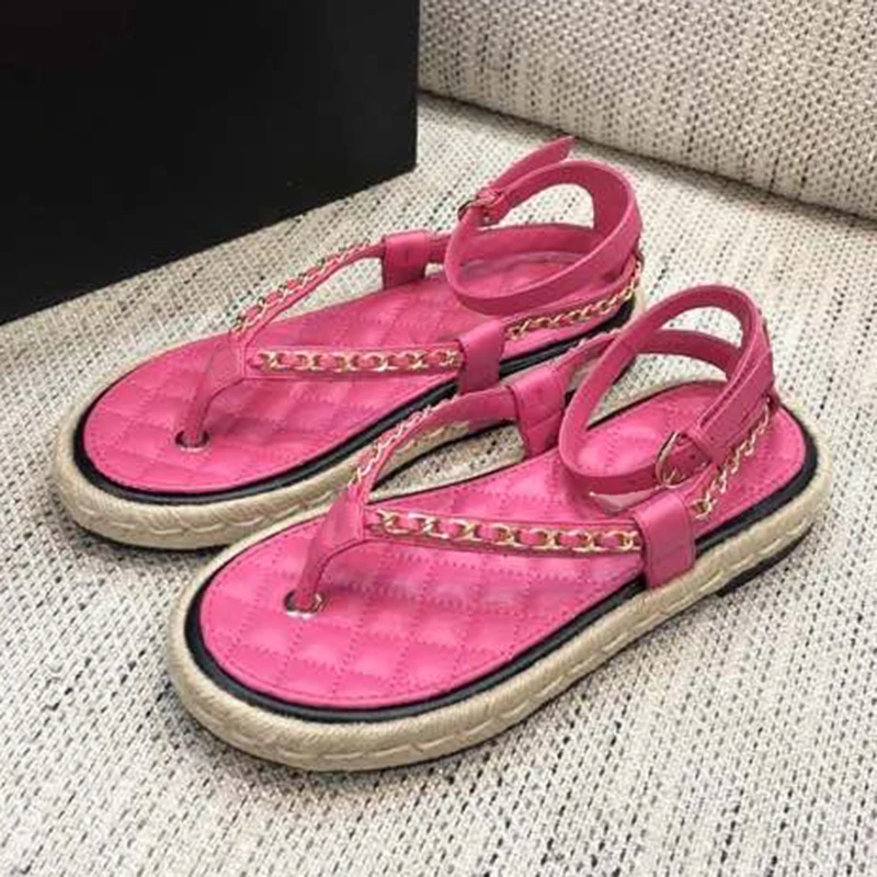 

prowow New Fashion Flat Sandals Brand Design 2021 Elegant Leather Women Shoes High Quality Buckle Strap Female Sandals