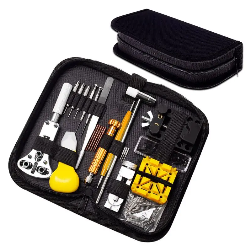 

147 Pcs Watchmaker Tool Set Watch Parts Replacement Tool Kit with Carrying Case