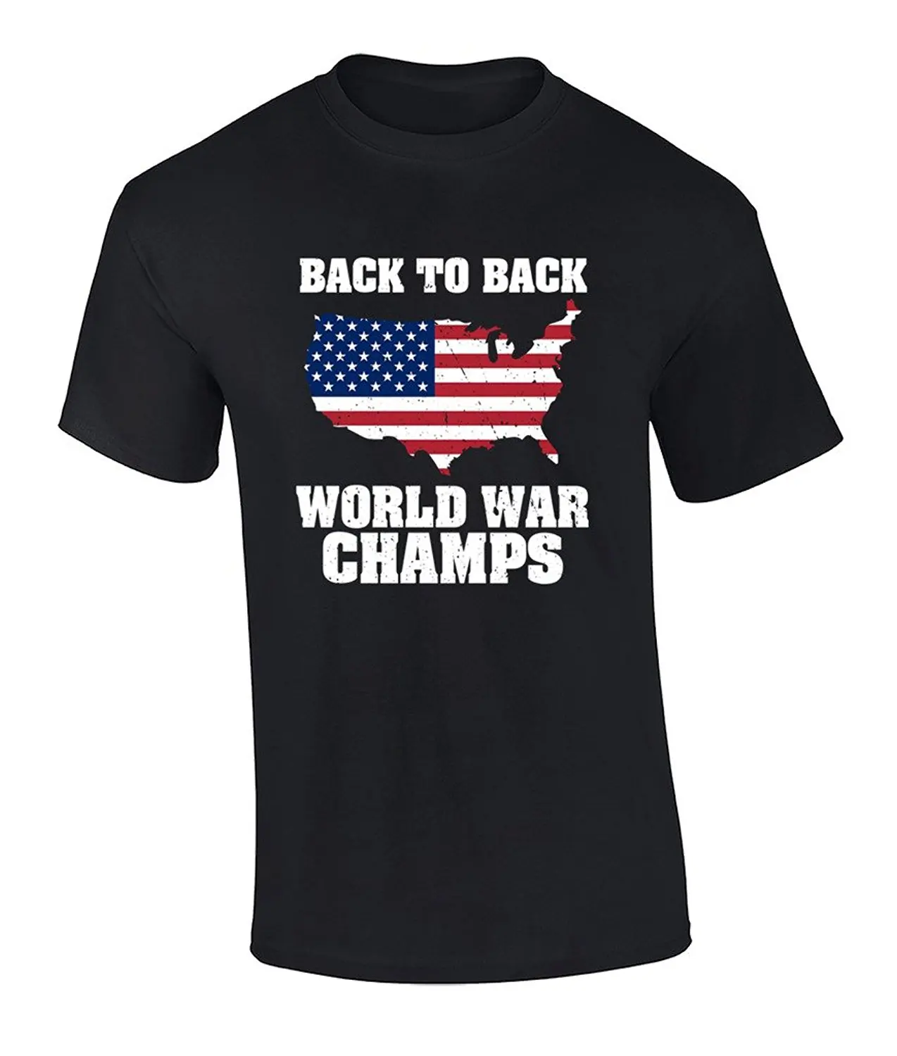 Патриотическая футболка из хлопка с изображением американского флага Карта США |