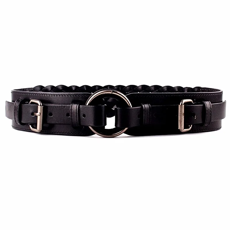 style Fashion women real leather belt super wide Genuine Cowhide braided round head Wasit Belt winter coat Belts Waist sealing