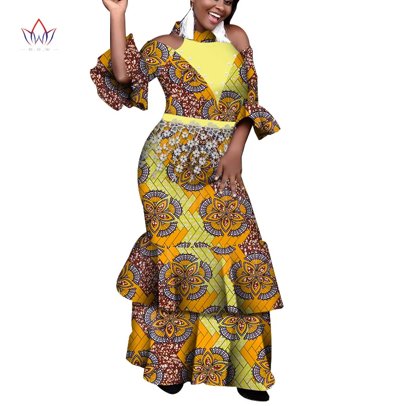 2020 африканские платья для женщин Bazin Riche стиль Femme африканская одежда леди принт