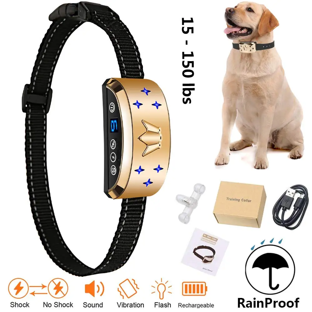 Перезаряжаемый вибрационный ошейник для собак Отпугиватель домашних животных