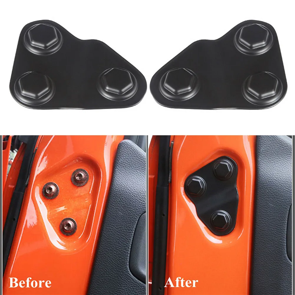 1 набор (2 шт.) покрытие из АБС пластика двери винтовая защита черного цвета для Jeep