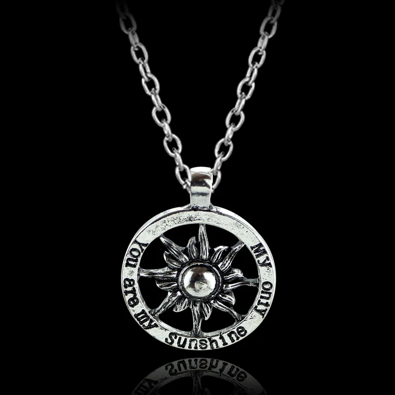 you are my sunshine Baphomet перевернутая голова козла пентаграмма кулон ожерелье Baphomet LaVeyan LaVey сатанинские оккультные панк ожерелья для мужчин - Окраска металла: you are my sunshine