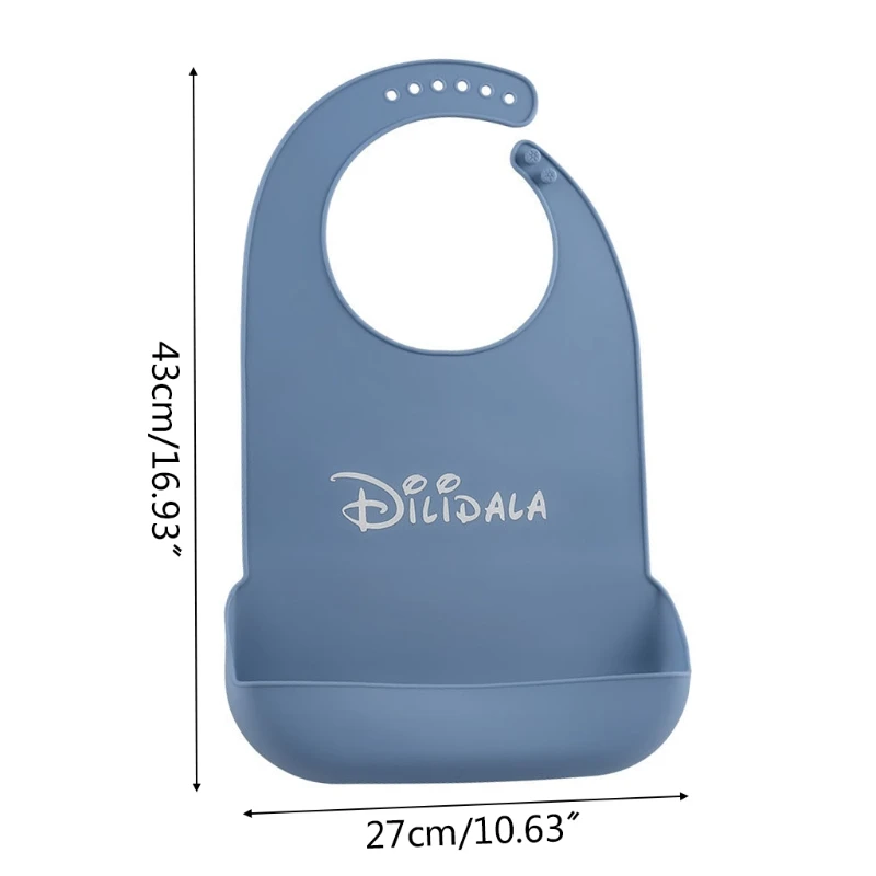 

Adults Waterproof Anti-oil Silicone Bib Elderly Aged Mealtime Cloth Protector