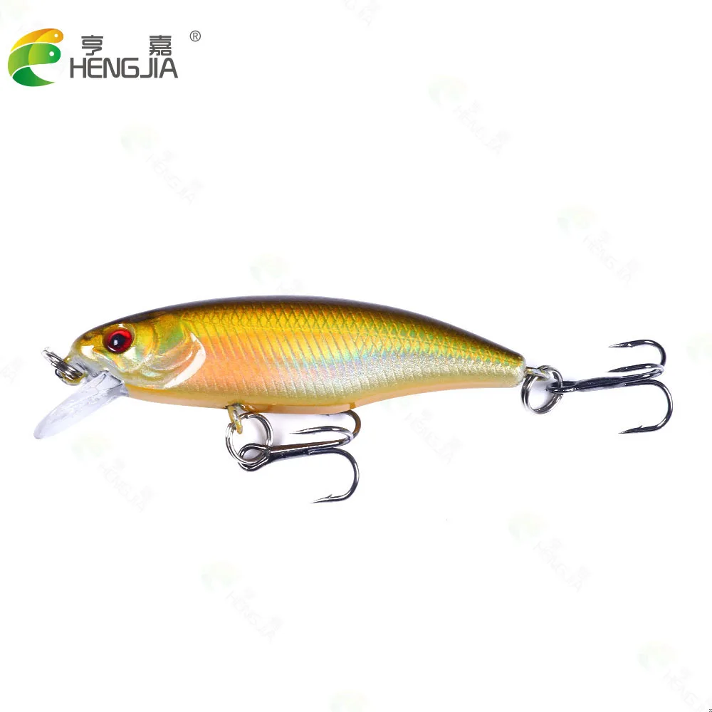

6cm/4.3g 10 Color Submerged Minnow Fishing for Lures Crank Bait 10#hooks Bass Bait 3d Bionic Plastic Hard Bait Lure
