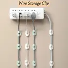 20 шт. линия для хранения кабеля данных без перфорации зажим для шнура многофункциональная акриловая однотонная Пряжка для фиксации проводов настольная настенная аккуратная