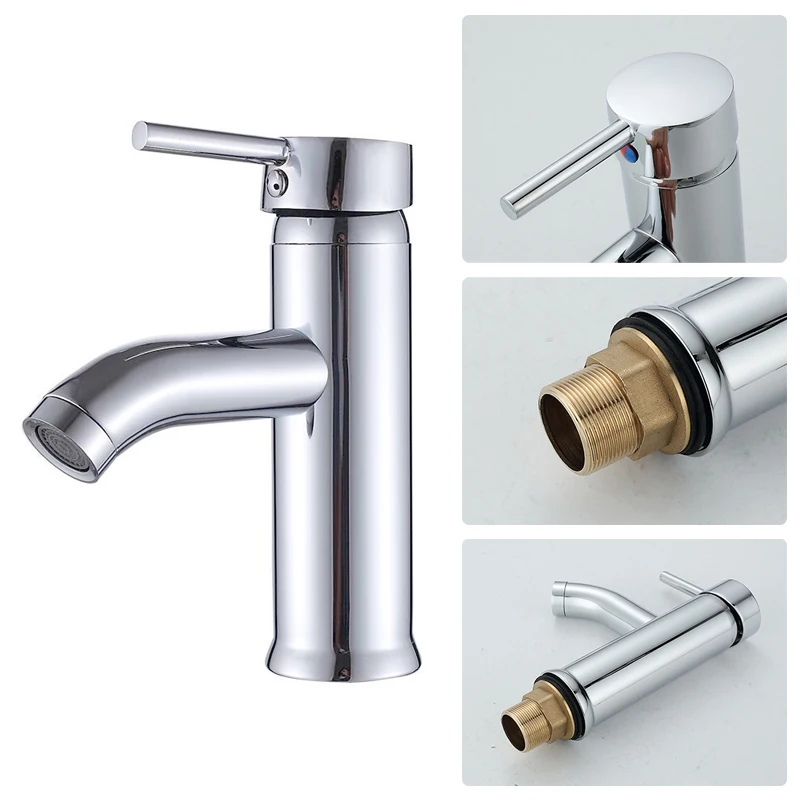 Stainless Steel Basin Faucet Bathroom Sink Water Tap Single Lever Lavatory Tall Vessel Cold Hot Mixer | Обустройство дома