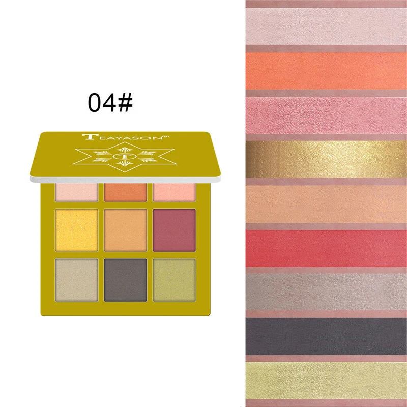 Палетка нюдовых сияющих матовых теней для век тени макияжа блестящие пигментные