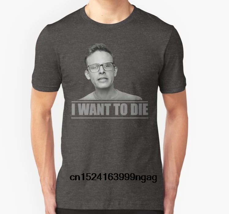Модная крутая Мужская футболка Женская забавная с принтом I want to die iDubbbzTV по