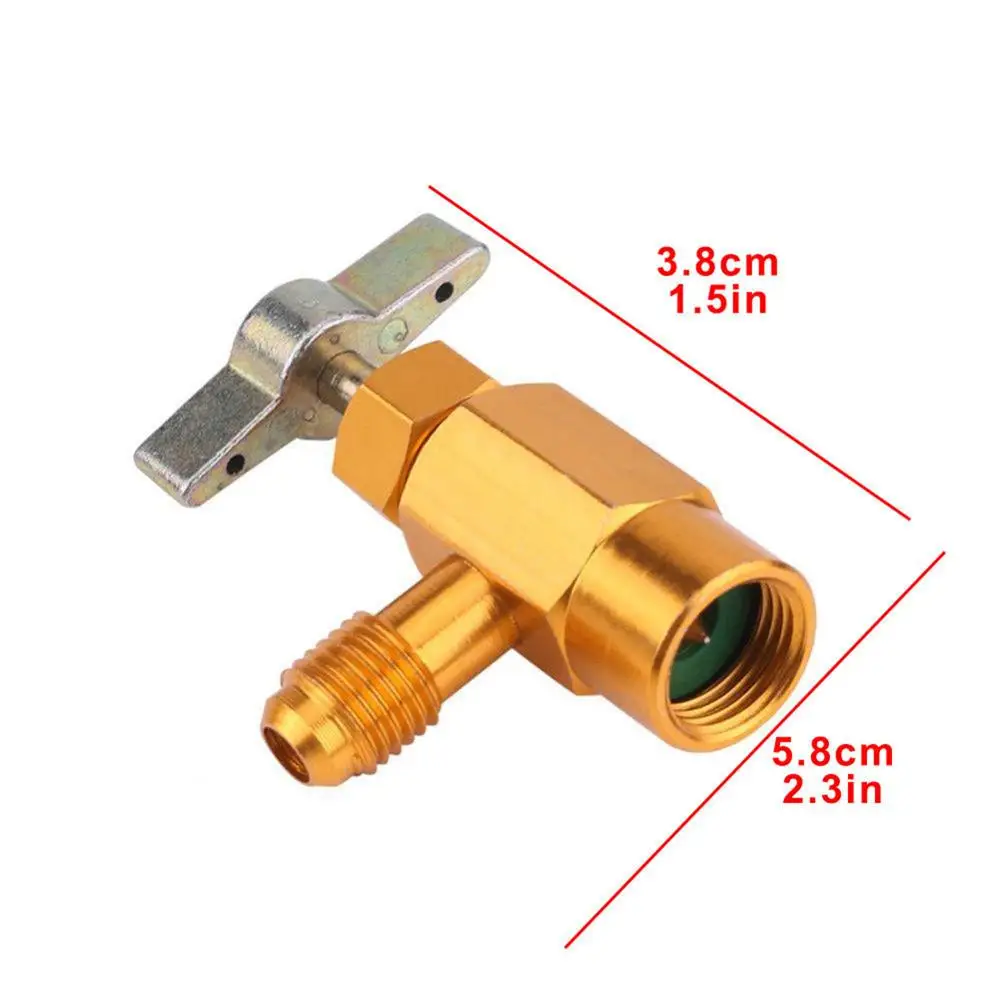 1/4 SAE резьбовой клапан кран открывашка R134A бак хладагента/Вакуумный насос адаптер