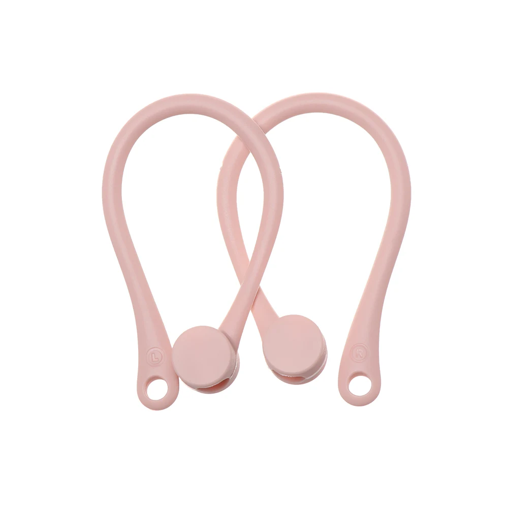 pink Защитные Крючки Держатель безопасности подходят крючки для Airpods Apple беспроводные наушники аксессуары силиконовые спортивные анти-потеря ушной крючок - Цвет: pink