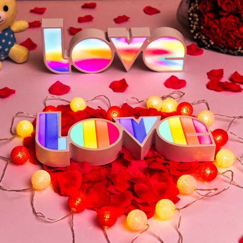 

LOVE LED Night Light Kids Bedroom Desktop Home Decor Table Lamp Ornaments Battery/USB Operate Fairy Lights for Christmas Gifts