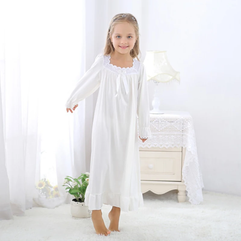 Nightgowns 2-10Y Princess Pajamas Tracksuit Princess Dress New Summer Fashion Dress Soft Wear Daily Long Drsses Toddler
