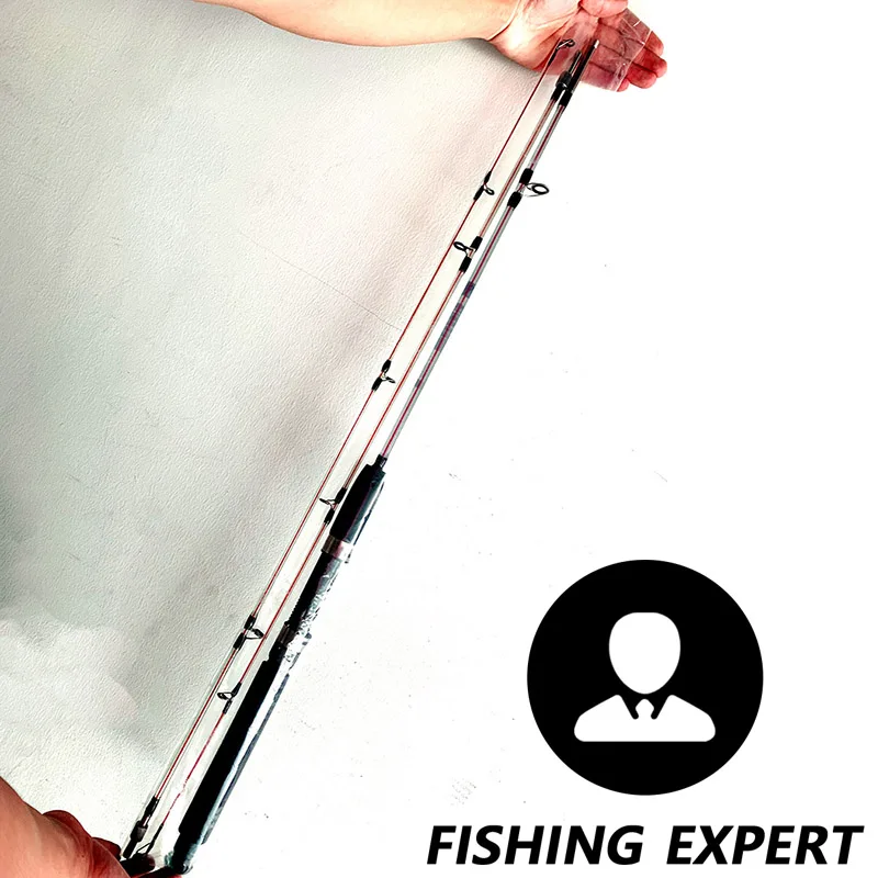 

1.65m Transparent Solid Lure Rod Soft Hard Double Piercing Boat Anchor Ice Fishing Pole Screw Raft Gear Rock Jigging Squid Pole