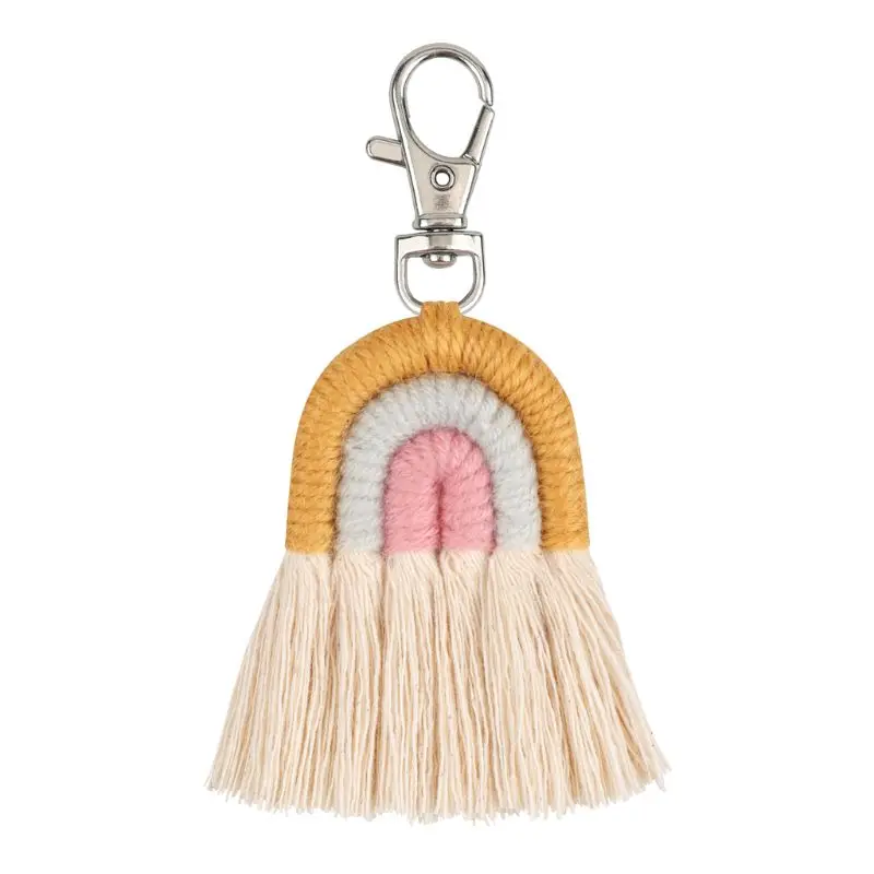 Цепочка для ключей ручной работы Радужный брелок автомобиля Дамский аксессуар