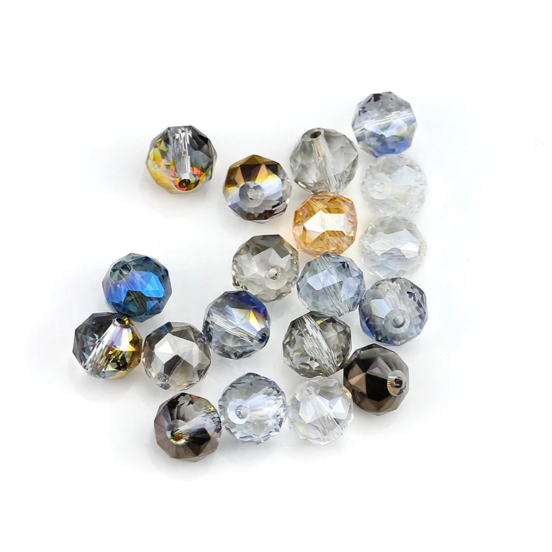 Австрийские бусины всех цветов круглые стеклянные хрустальные с перфорацией