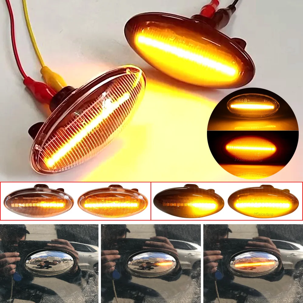 

2x Side Marker Light Dynamic Yellow LED Side Marker Turn Signal Lights For Suzuki Swift Jimmy Vitara SX4 Alto