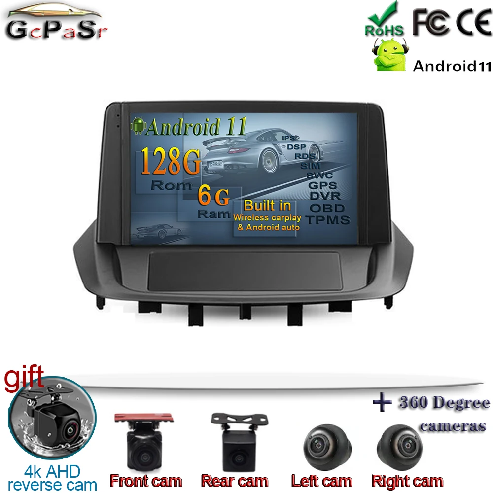 Android 11 для Renault Fluence 1 2009 2017 автомобильное радио мультимедийный видеоплеер